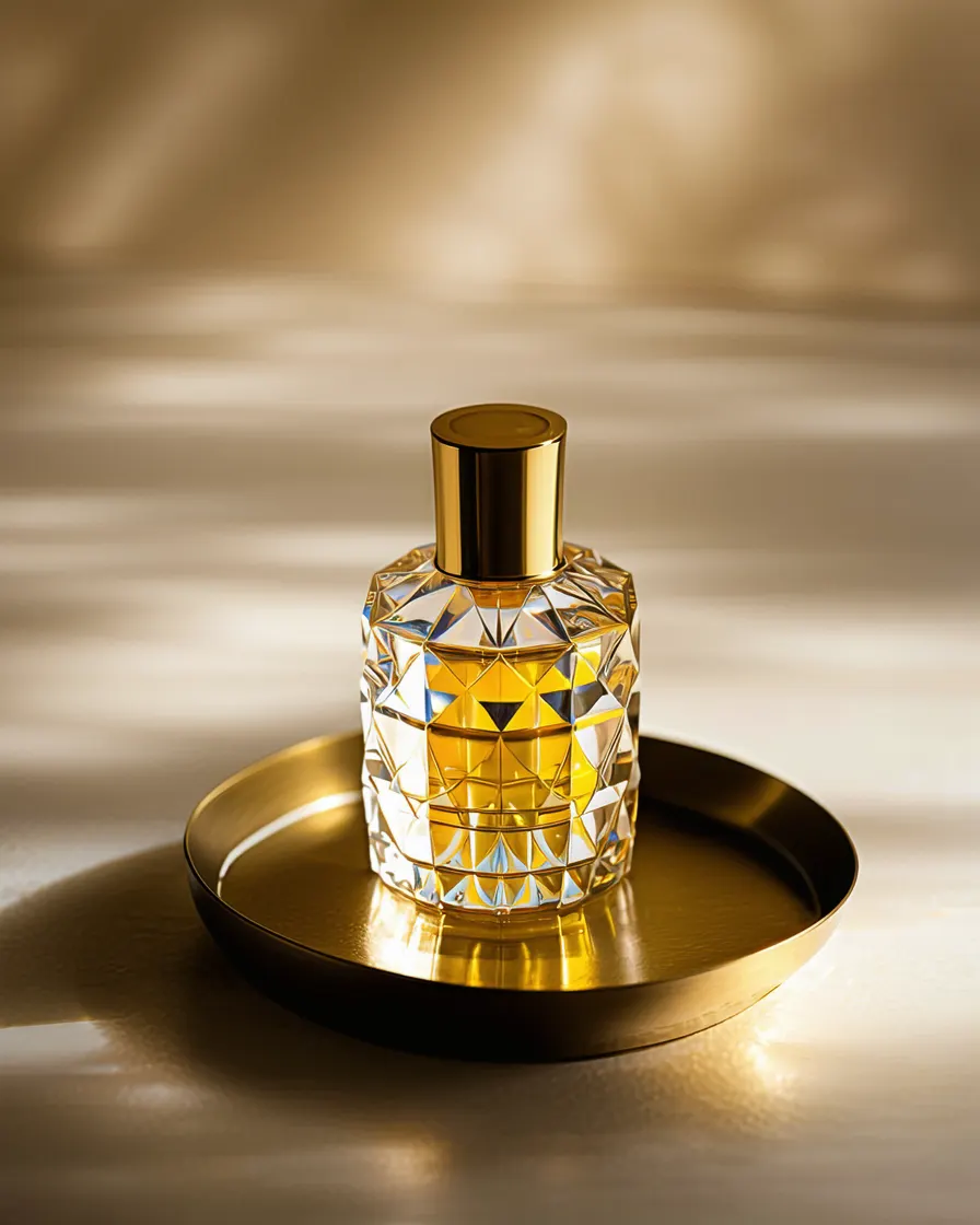 Attar Gulab perfume oil in a crystal attar bottle